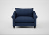 Devon Loveseat Capelo Linen-Cotton Inkspot / Black