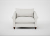 Devon Loveseat Capelo Linen-Cotton Sea Salt / Walnut Stained