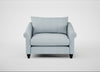 Devon Loveseat Capelo Linen-Cotton Sea Shanty / Black