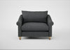 Devon Loveseat Melton Wool Granite / Natural