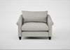 Devon Loveseat Melton Wool Limestone / Black
