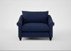 Devon Loveseat Melton Wool New Navy / Black