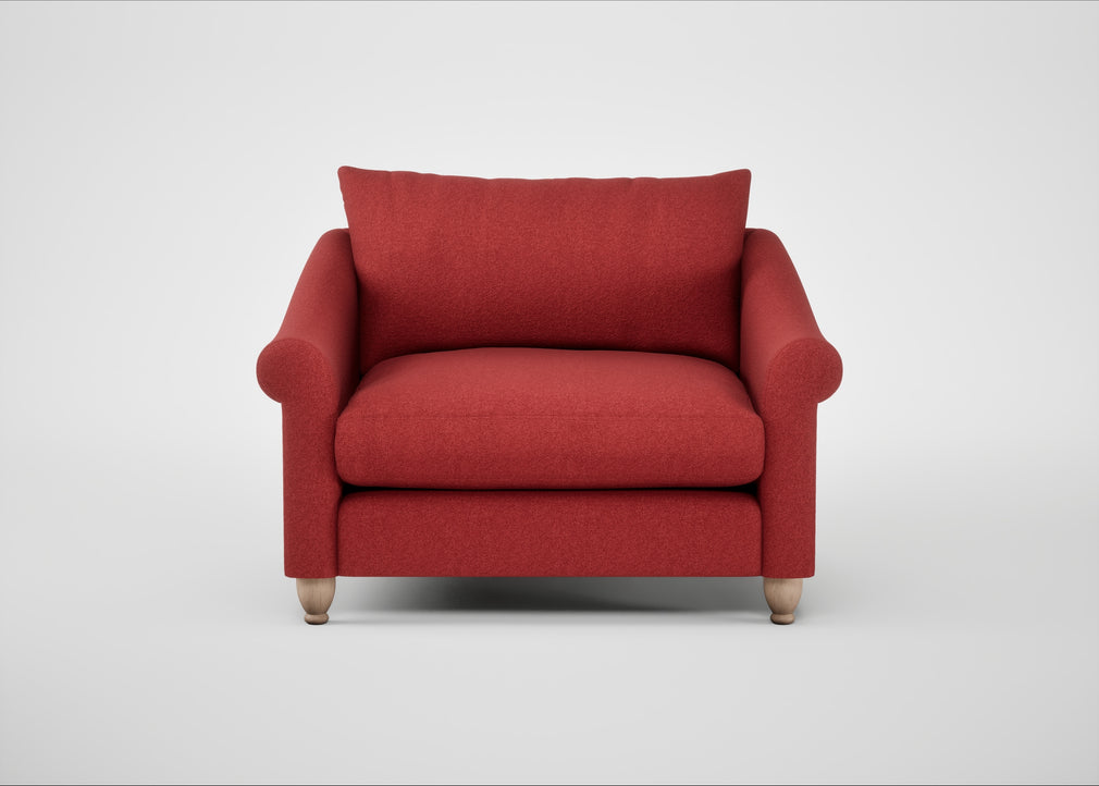Devon Loveseat Melton Wool Red Oxide / Natural
