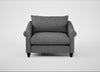 Devon Loveseat Melton Wool Shale / Black