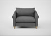Devon Loveseat Melton Wool Shale / Natural