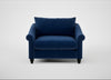 Devon Loveseat Cotton Velvet Midnight / Black