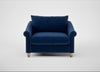 Devon Loveseat Cotton Velvet Midnight / Natural