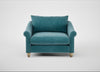 Devon Loveseat Smart Luxe Velvet Airforce Blue / Natural