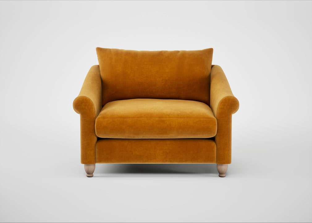 Devon Loveseat Smart Luxe Velvet Cognac / Natural