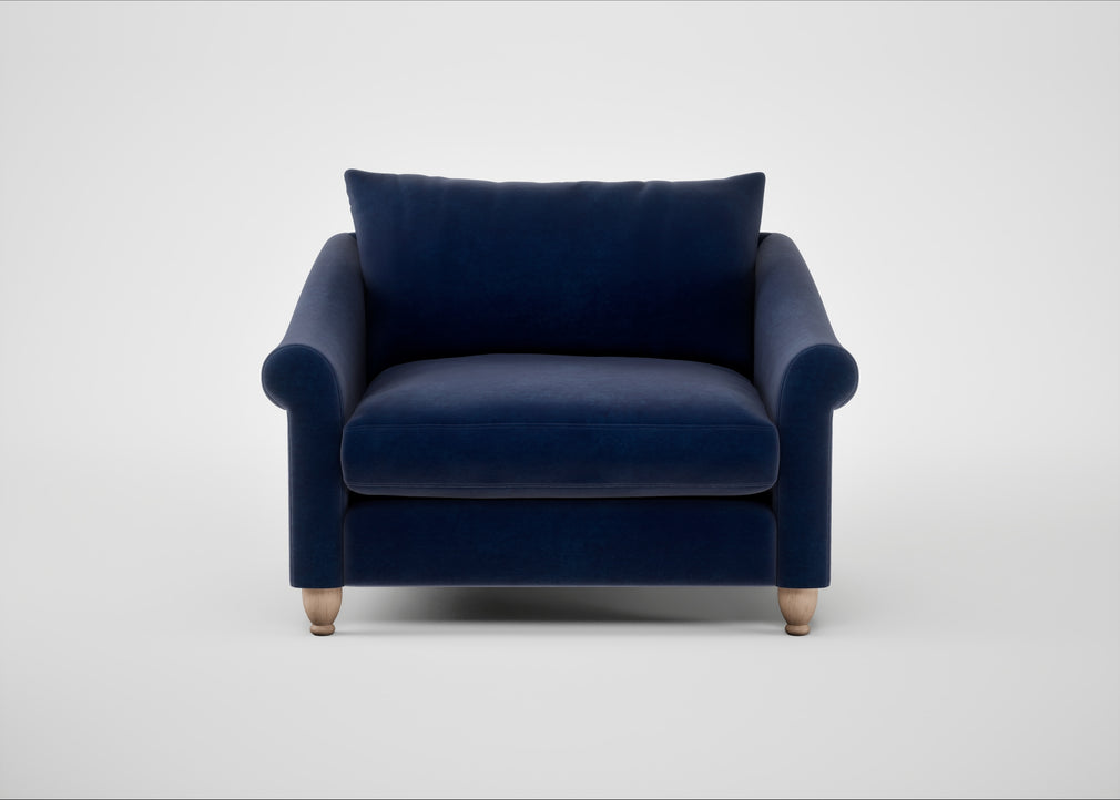 Devon Loveseat Smart Luxe Velvet Midnight / Natural