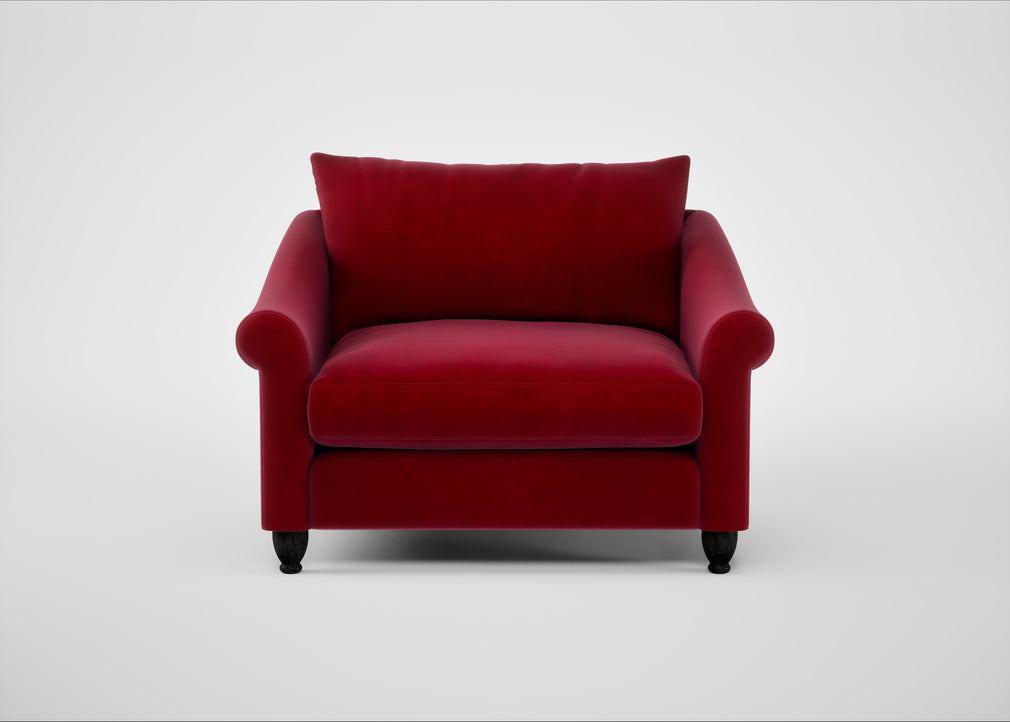 Devon Loveseat Smart Luxe Velvet Mulberry / Black