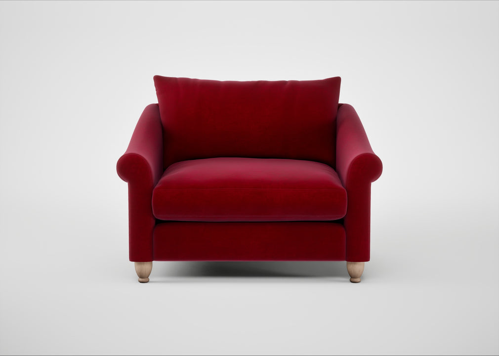 Devon Loveseat Smart Luxe Velvet Mulberry / Natural