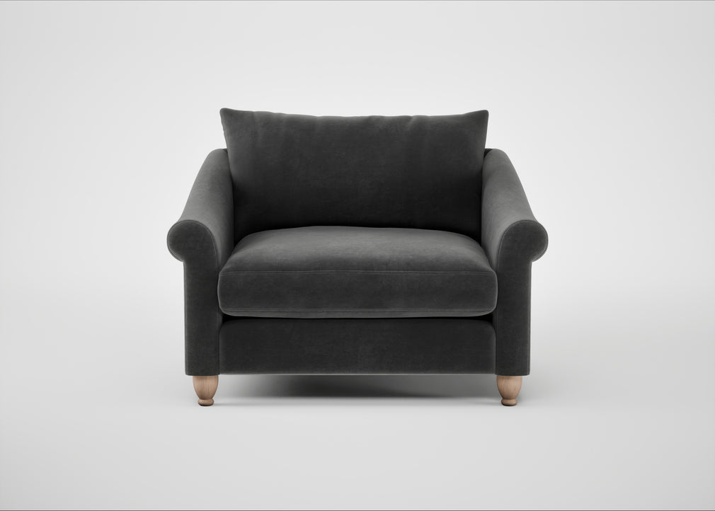 Devon Loveseat Smart Luxe Velvet Nickel / Natural