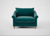 Devon Loveseat Smart Luxe Velvet Ocean Green / Natural