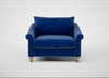 Devon Loveseat Smart Luxe Velvet Azure / Natural