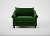 Devon Loveseat Smart Velvet Forest / Walnut Stained