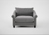 Devon Loveseat Smart Velvet Mercury / Black