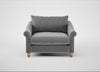 Devon Loveseat Smart Velvet Mercury / Natural