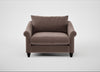Devon Loveseat Smart Velvet Mouse / Black