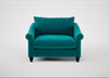 Devon Loveseat Smart Velvet Petrol / Black