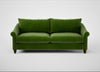 Devon 4 Seater Sofa Smart Luxe Velvet Grass / Walnut Stained