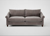 Devon 4 Seater Sofa Smart Luxe Velvet Mushroom / Walnut Stained