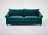 Devon 4 Seater Sofa Smart Luxe Velvet Ocean Green / Natural