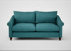 Devon 3 Seater Sofa Brushed Cotton Cadet / Walnut Stained
