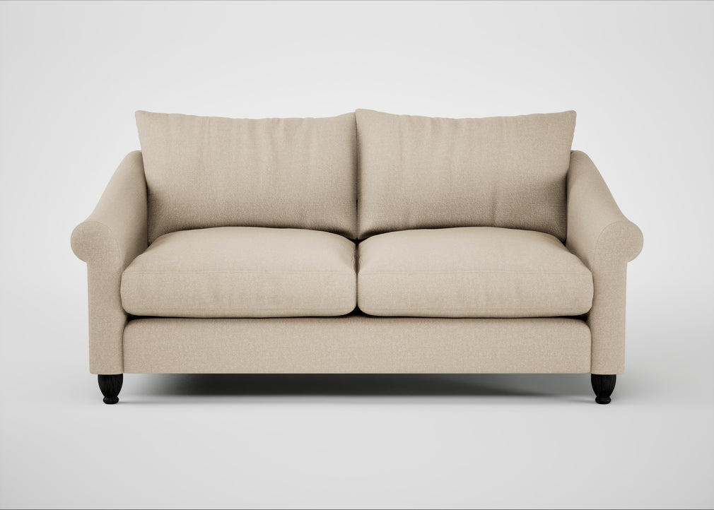 Devon 3 Seater Sofa Brushed Cotton Oat / Black