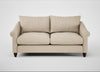 Devon 3 Seater Sofa Brushed Cotton Oat / Walnut Stained
