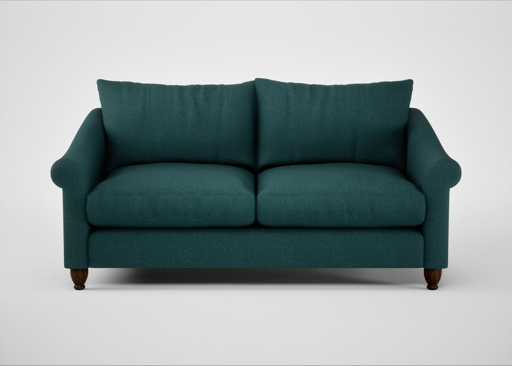 Devon 3 Seater Sofa Brushed Cotton Pine / Walnut Stained
