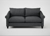 Devon 3 Seater Sofa Melton Wool Granite / Black