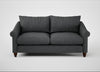 Devon 3 Seater Sofa Melton Wool Granite / Walnut Stained