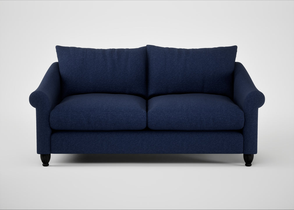 Devon 3 Seater Sofa Melton Wool New Navy / Black