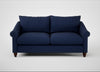 Devon 3 Seater Sofa Melton Wool New Navy / Walnut Stained