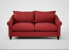 Devon 3 Seater Sofa Melton Wool Red Oxide / Black