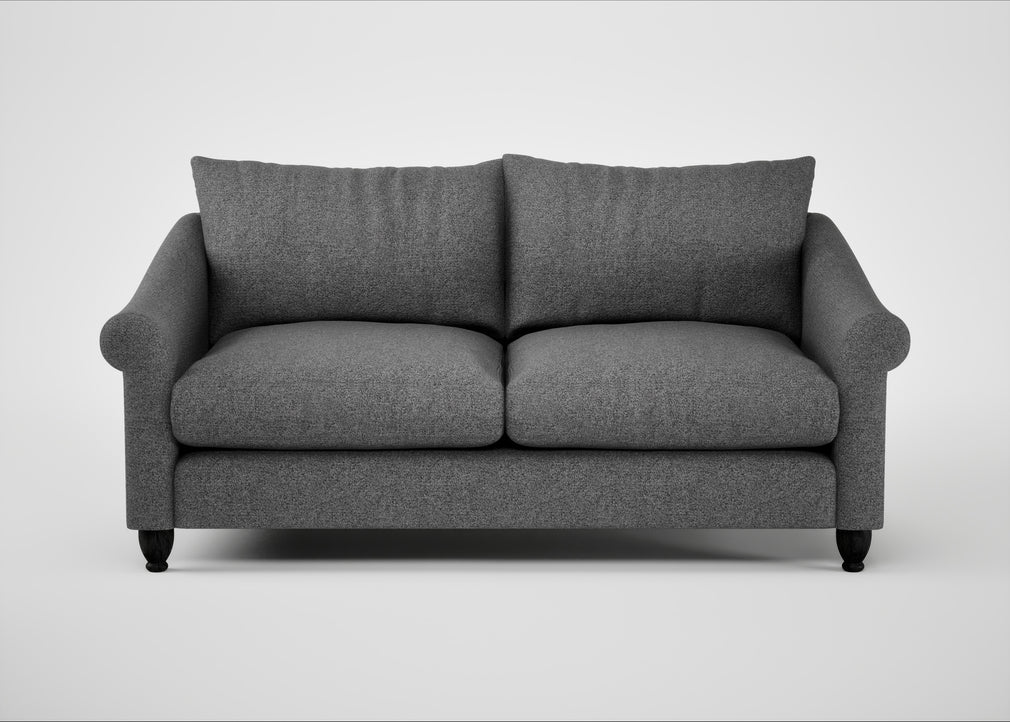 Devon 3 Seater Sofa Melton Wool Shale / Black