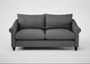 Devon 3 Seater Sofa Melton Wool Shale / Walnut Stained