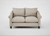 Devon 2 Seater Sofa Broad Weave Putty / Black