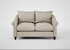 Devon 2 Seater Sofa Broad Weave Putty / Walnut Stained