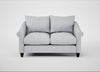 Devon 2 Seater Sofa Broad Weave Tin / Black