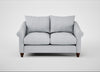 Devon 2 Seater Sofa Broad Weave Tin / Walnut Stained
