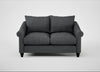 Devon 2 Seater Sofa Melton Wool Granite / Black