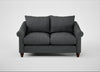 Devon 2 Seater Sofa Melton Wool Granite / Walnut Stained