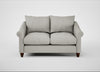 Devon 2 Seater Sofa Melton Wool Limestone / Walnut Stained