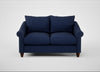 Devon 2 Seater Sofa Melton Wool New Navy / Walnut Stained