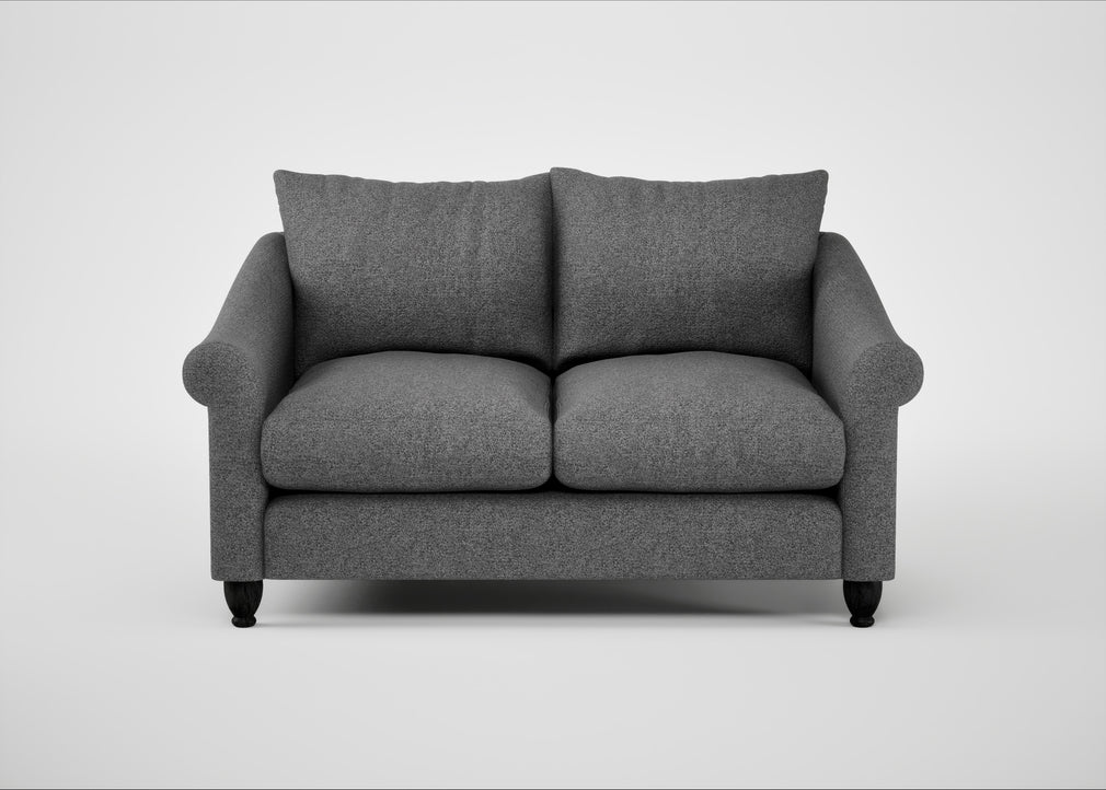 Devon 2 Seater Sofa Melton Wool Shale / Black