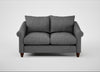 Devon 2 Seater Sofa Melton Wool Shale / Walnut Stained