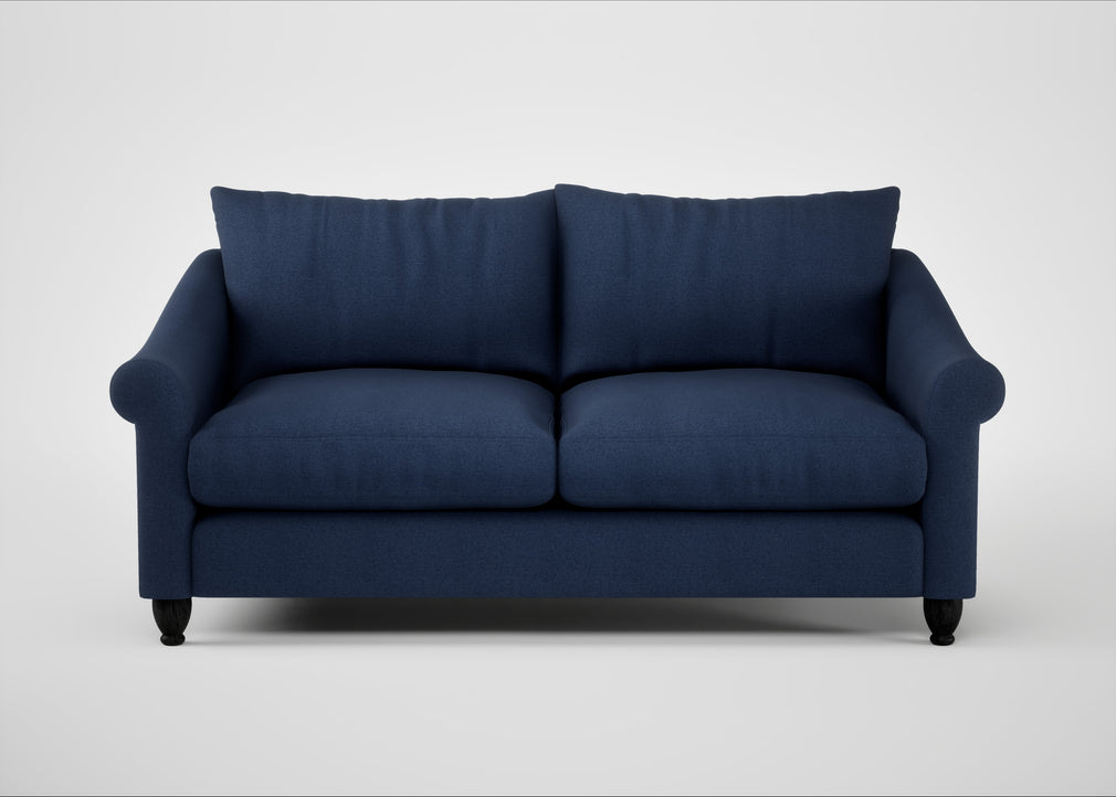 Devon 3 Seater Sofa Capelo Linen-Cotton Inkspot / Black