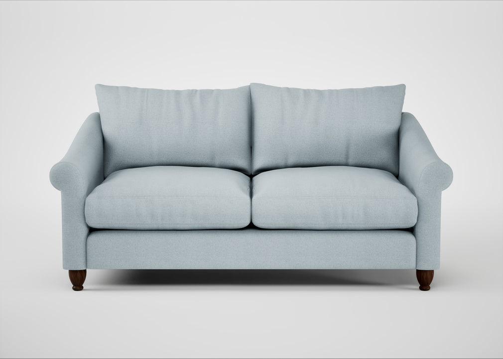 Devon 3 Seater Sofa Capelo Linen-Cotton Sea Shanty / Walnut Stained